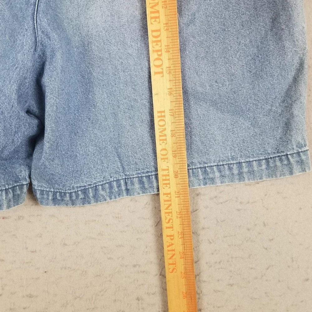 Savane Shorts Mens 40 Blue Denim Cargo 100% Cotton Elastic Waist 7 Inseam Casual